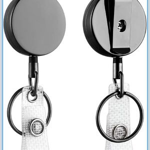 Retractable Badge Holder with Key Ring